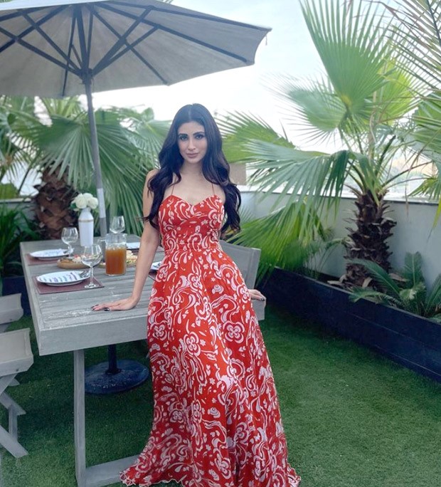 Mouni is a breath of fresh air in a vibrant maxi dress worth Rs.  13K while spending time with her husband in Dubai