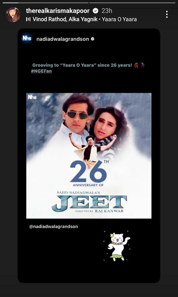 26 Years of Jeet: Karisma Kapoor remembers 'first foreign outdoor shoot' with Salman Khan: 'When we were dreamers'