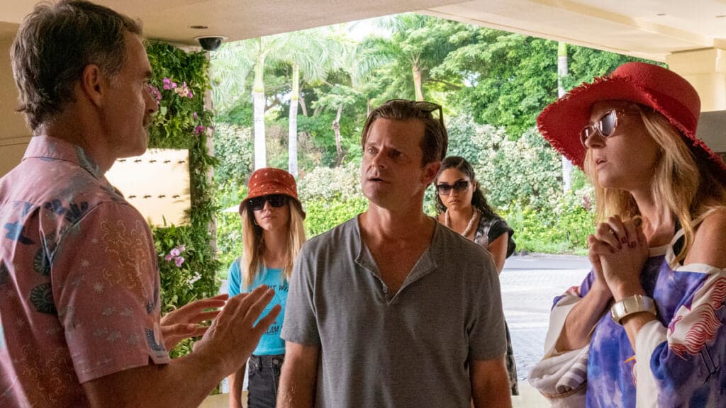 Murray Bartlett, Steve Zahn, and Connie Britton "The White Lotus"