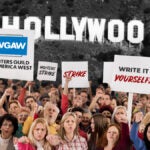 Hollywood unions join WGA in large solidarity rally on second day of strike