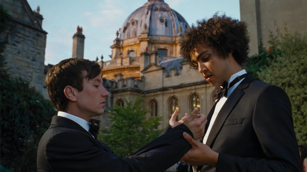 Barry Keoghan and Archie Madekwe in Saltburn