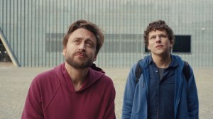 Kieran Culkin and Jesse Eisenberg appear in A Real Pain by Jesse Eisenberg, an official selection of the U.S. Dramatic Competition at the 2024 Sundance Film Festival. Courtesy of Sundance Institute.