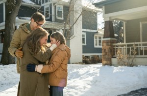 "FARGO" -- "Bisquik" -- Year 5, Episode 10 (Airs Jan 16)  Pictured (L-R):  David Rysdahl as Wayne Lyon, Juno Temple as Dorothy “Dot” Lyon, Sienna King as Scotty Lyon.  CR: Michelle Faye/FX