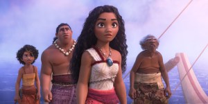 AN EXPANSIVE NEW VOYAGE -- Walt Disney Animation Studios’ epic animated musical “Moana 2” sends Moana (voice of Auli‘i Cravalho) on an expansive new voyage alongside a crew of unlikely seafarers. Directed by David Derrick Jr., Jason Hand and Dana Ledoux Miller, and produced by Christina Chen and Yvett Merino, “Moana 2” features music by Grammy® winners Abigail Barlow and Emily Bear, Grammy nominee Opetaia Foa‘i, and three-time Grammy winner Mark Mancina. The all-new feature film opens in theaters on Nov. 27, 2024. © 2024 Disney Enterprises, Inc. All Rights Reserved.