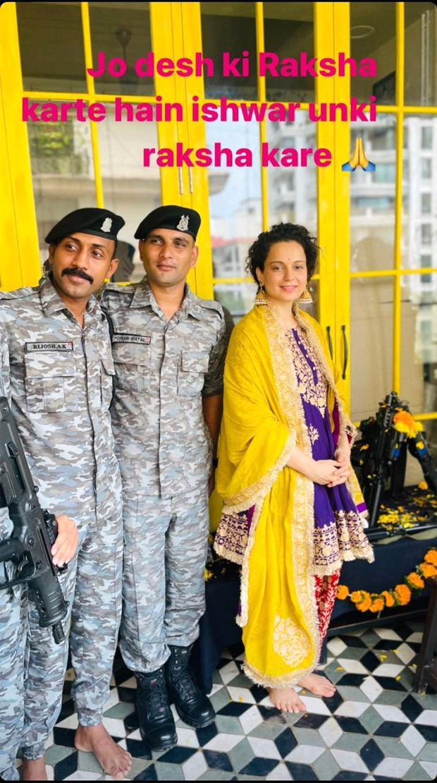 Kangana Ranaut worships guns with soldiers to celebrate Vijayadashami;  shares a special 