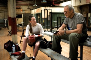 MILLION DOLLAR BABY, Hilary Swank, Clint Eastwood, 2004, (c) Warner Brothers/courtesy Everett Collection