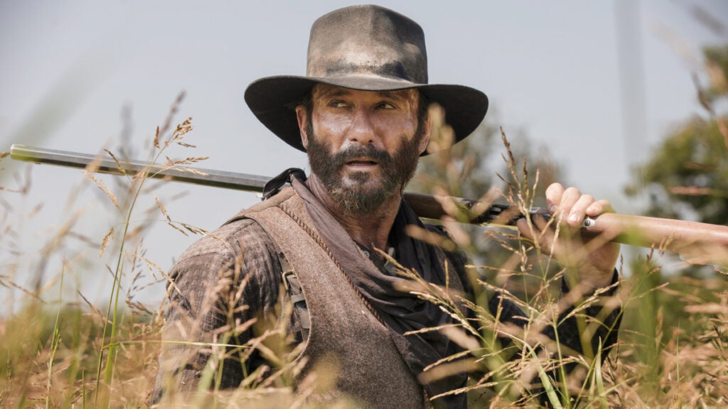 Tim McGraw as James of 1883, Paramount + Original Series 1883. ViacomCBS Paramount